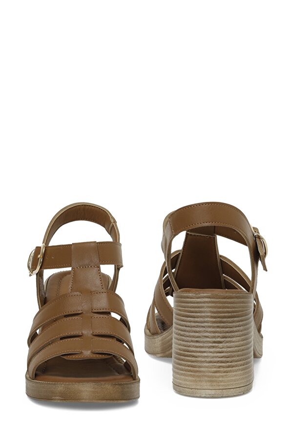 25S-228 5FX Taba Kadın Topuklu Sandalet