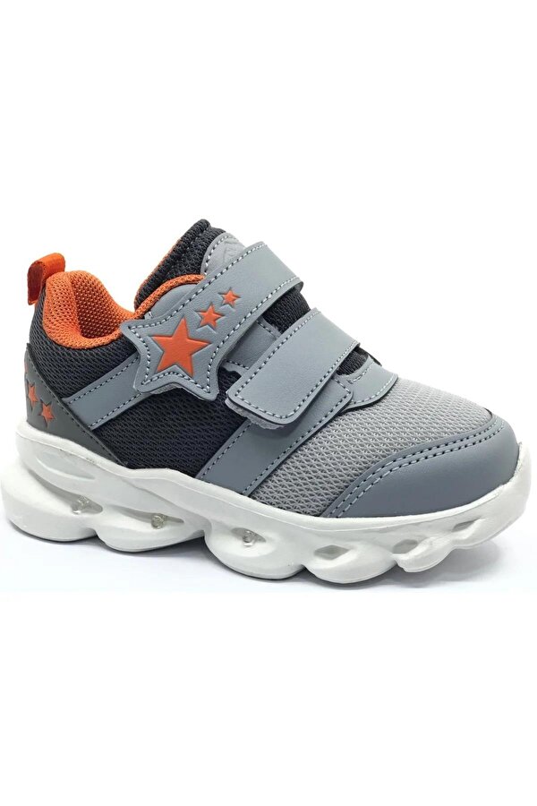 Cayt Unisex Bebek Filelli Işıklı Hafif Rahat Spor Ayakkabı