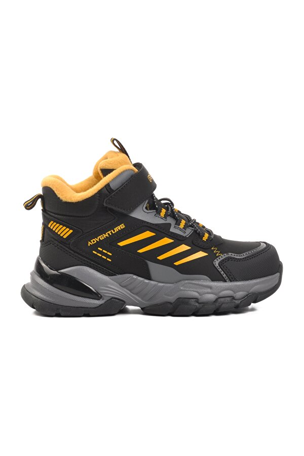 Siyah Cat Sarı Polyester Karışımlı Çocuk Trekking ve Outdoor Bot