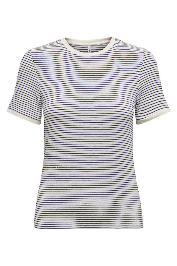 Bayan T Shirt 15315406 MAVİ-BEYAZ