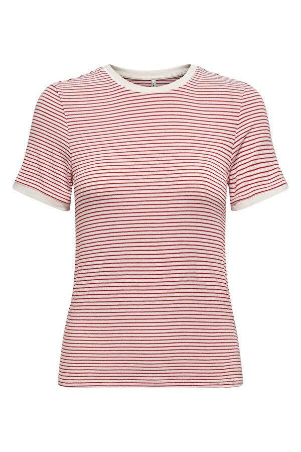 Bayan T Shirt 15315406 KIRMIZI-BEYAZ