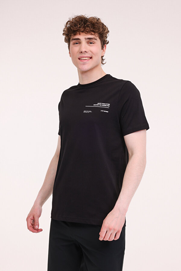 ML POWER 11SLG301 5FX Siyah Erkek Kısa Kol T-Shirt