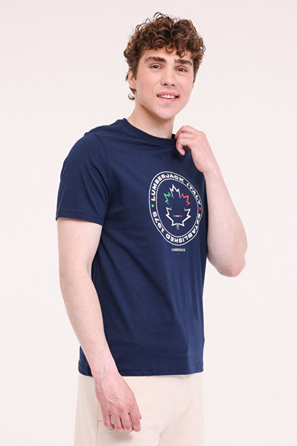 ML RENATO 11ITL414 5FX Lacivert Erkek Kısa Kol T-Shirt