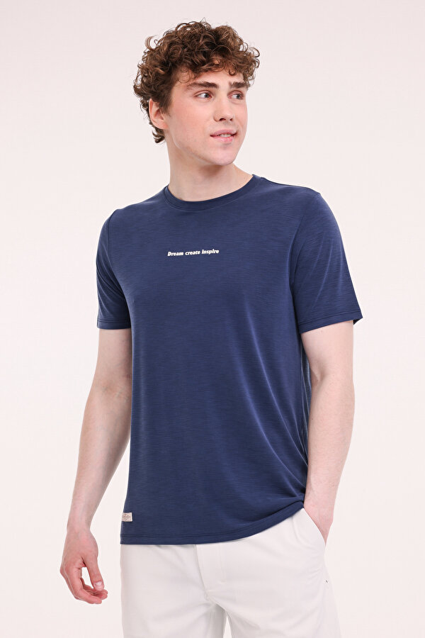 ML JASPER 11URB1052 5FX İndigo Erkek Kısa Kol T-Shirt