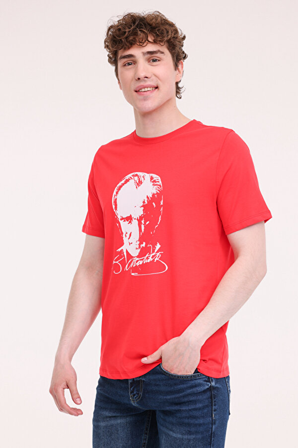 UL 11ATA-Y51 5FX Kırmızı Unisex Kısa Kol T-Shirt