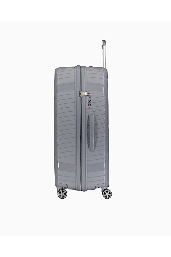 Büyük Boy %100 Polipropilen Valiz Gri Bnt3000