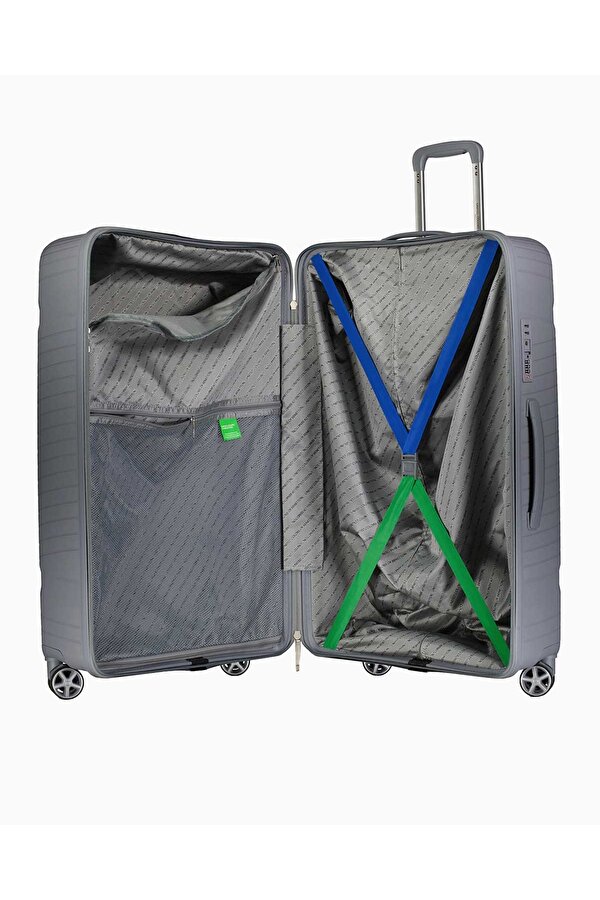 Büyük Boy %100 Polipropilen Valiz Gri Bnt3000