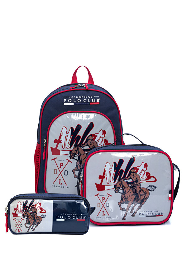 Lacivert Riders 3 lü  Erkek İlkokul Çanta Seti