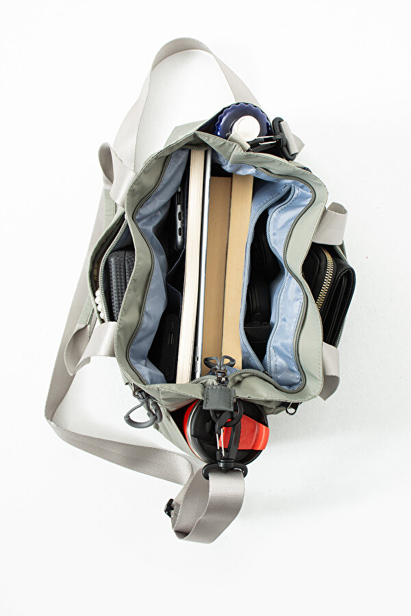 Sn-6007 Kadın Suya Dayanıklı Paraşüt Kumaş  El Omuz Çantası Kol Çantası Çapraz Çantası SİYAH