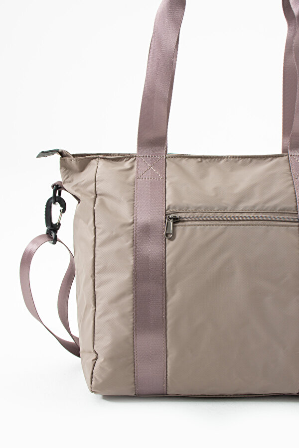 Sn-6008 Kadın Suya Dayanıklı Paraşüt Kumaş  El Omuz Çantası Kol Çantası Çapraz Çantası KUM