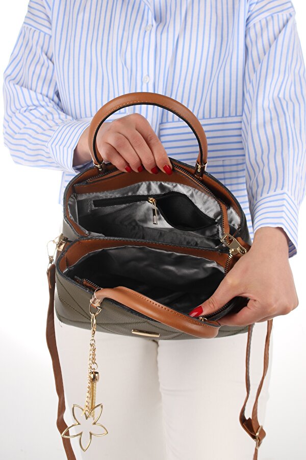 JN-047 KADIN OMUZ EL ÇANTASI KOL ÇANTASI ÇAPRAZ ÇANTASI YEŞİL TABA