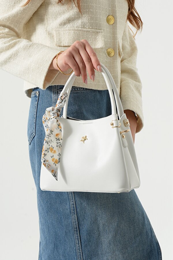 1399 Kadın Omuz Çantası Kol Çantası El Çantası Çapraz Çanta BEYAZ