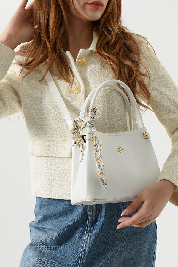 1399 Kadın Omuz Çantası Kol Çantası El Çantası Çapraz Çanta BEYAZ