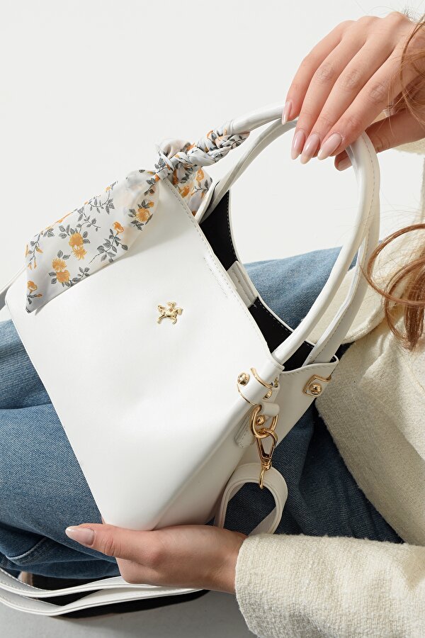 1399 Kadın Omuz Çantası Kol Çantası El Çantası Çapraz Çanta BEYAZ