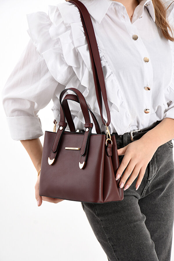 Sn 1425 Kadın Omuz Çantası El Çantası Kol Çantası Günlük BORDO