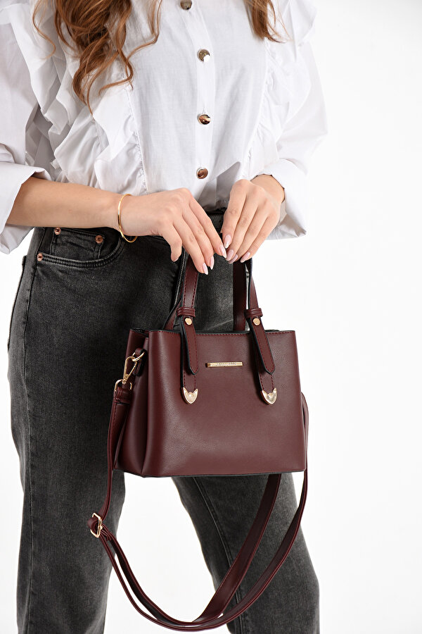 Sn 1425 Kadın Omuz Çantası El Çantası Kol Çantası Günlük BORDO