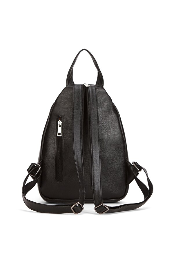 GK66 KADIN SIRT ÇANTASI GÜNLÜK KULLANIMA UYGUN ÖRGÜ MOTİFLİ KAPAKLI ÇANTA SİYAH