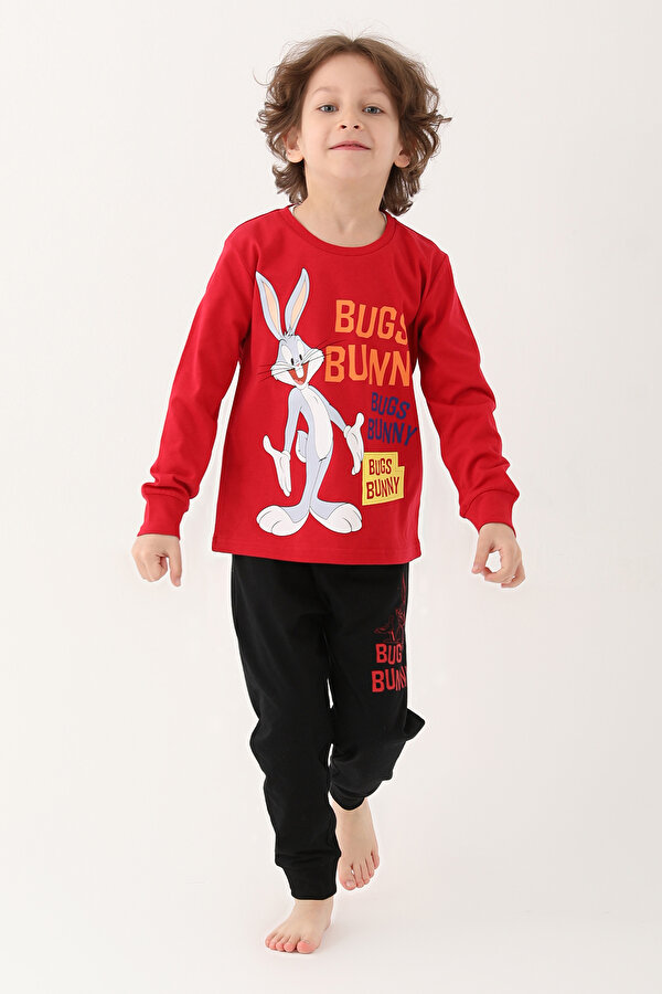 L1611-3 Erkek Çocuk Pijama Kırmızı