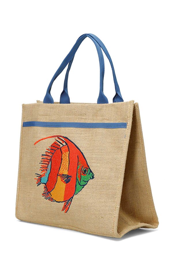 JUT NKS PLJ 5FX Mavi Kadın Plaj Çantası