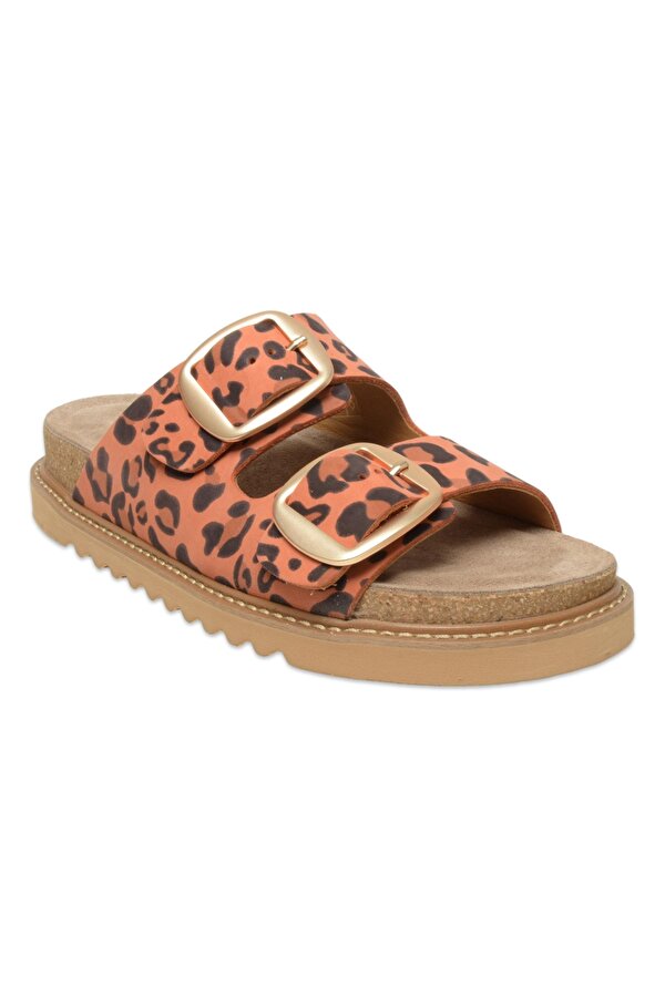 D25Yt-1445 Günlük Leopar Kadın Terlik