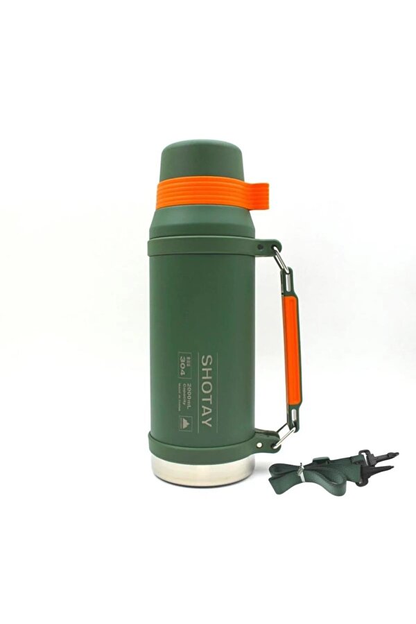 Çelik Termos Camper Large 2000Ml Haki