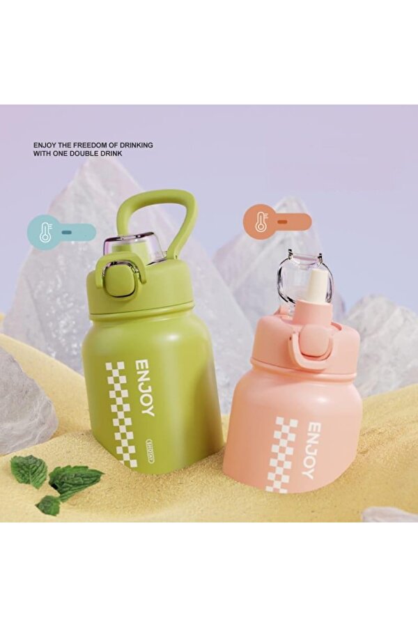 Chees Çelik Termos Matara 600Ml Yeşil