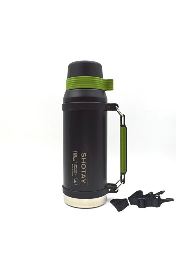 Çelik Termos Camper Large 2000Ml Siyah