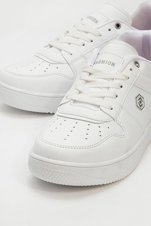 Bağcıklı Erkek Spor Ayakkabı BEYAZ BEYAZ