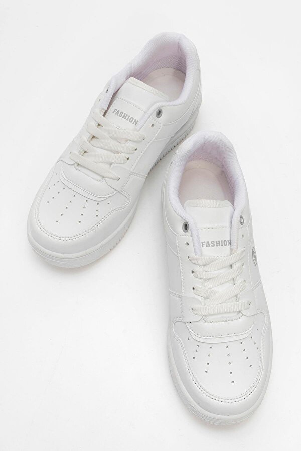 Bağcıklı Erkek Spor Ayakkabı BEYAZ BEYAZ