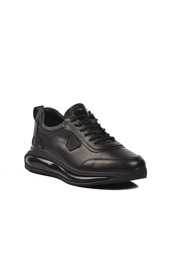 Siyah Hakiki Deri Erkek Sneaker 2501