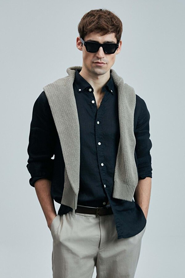 Pitaya Erkek Keten Gömlek