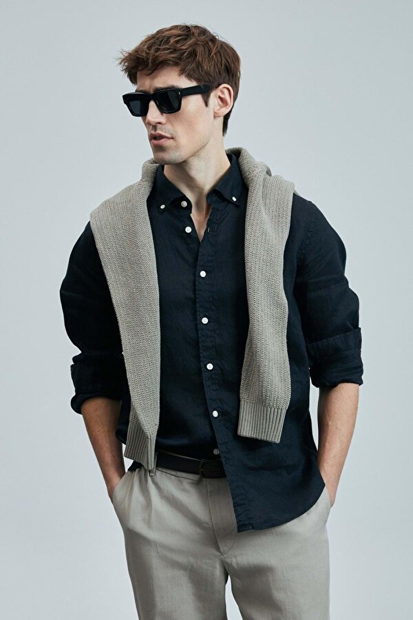 Pitaya Erkek Keten Gömlek