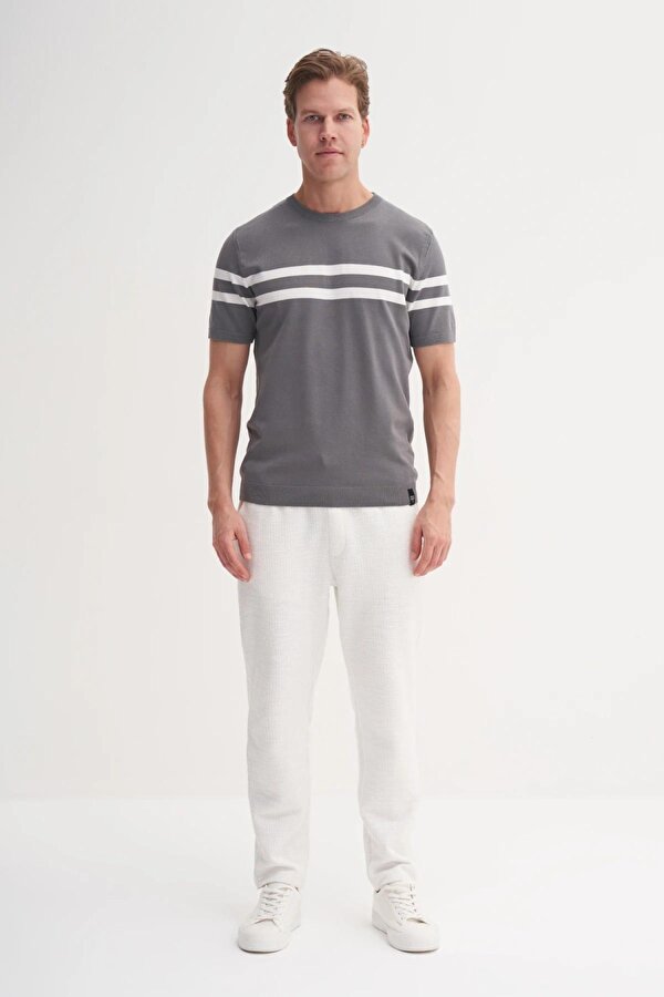 3036 Erkek Bisiklet Yaka Triko T-Shirt