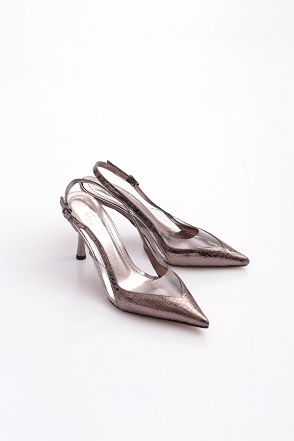 7016 Kadin Arkadan Bağlamali Topuklu Ayakkabi