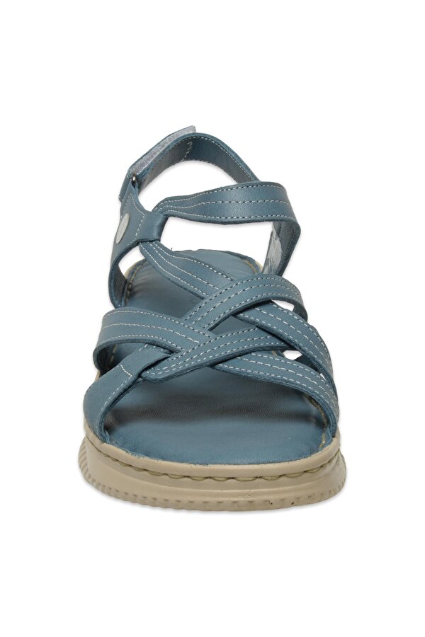 D25Ys-2855 Günlük Mavi Kadın Sandalet