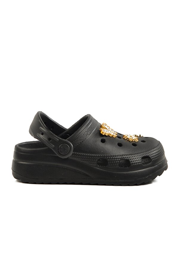 Aspor Siyah Unisex Sabo Çocuk Terlik