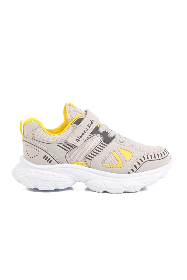 Buz Sarı Cırtlı Fileli Unisex Çocuk Spor Ayakkabı 1500 F