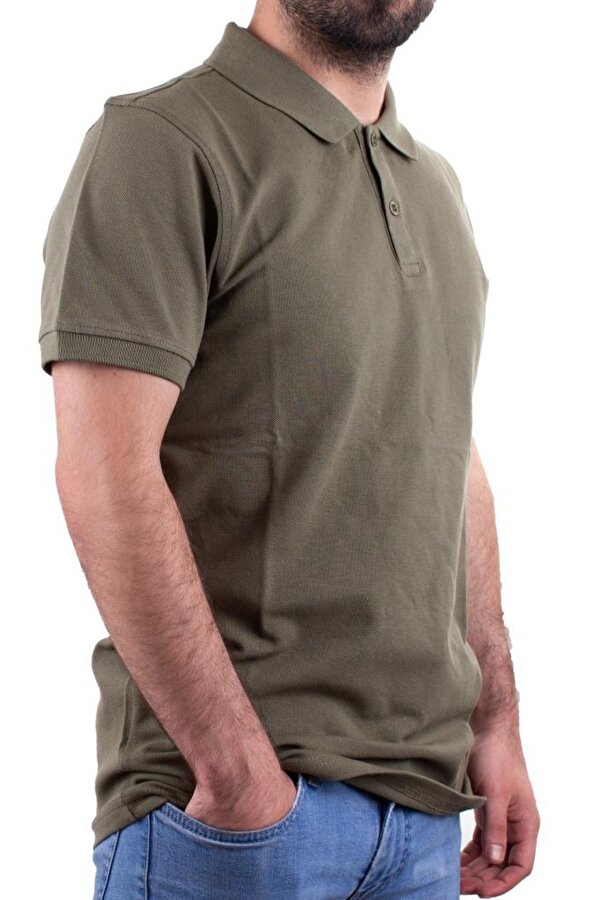 2277 Haki Polo Yaka Erkek T-Shirt
