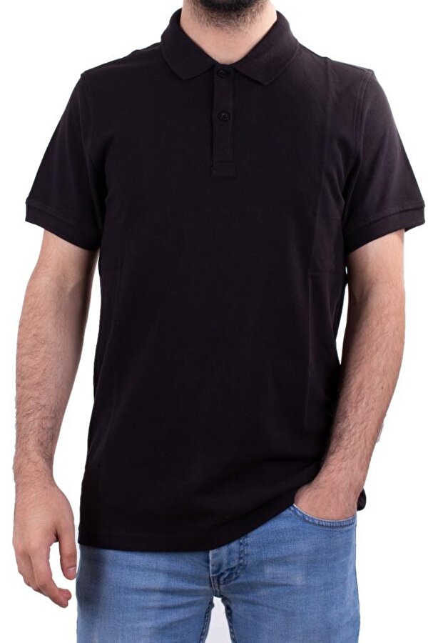 2277 Siyah Polo Yaka Erkek T-Shirt
