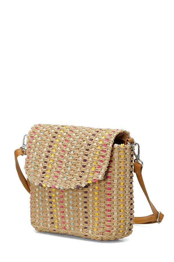 HASIR RENKLI KPK CPRZ 5FX Kum Kadın Çapraz Çanta