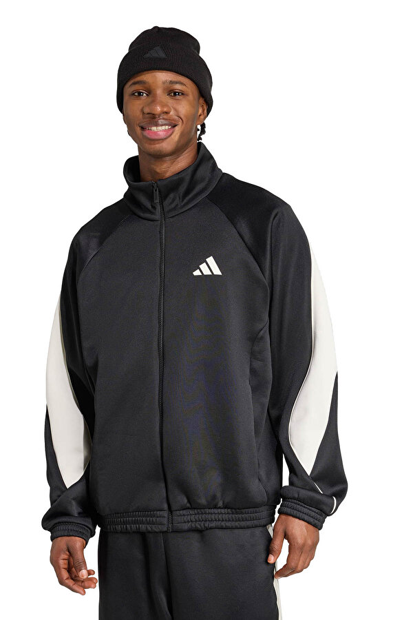 M STADIUM TT Siyah Erkek Fermuarlı Sweatshirt