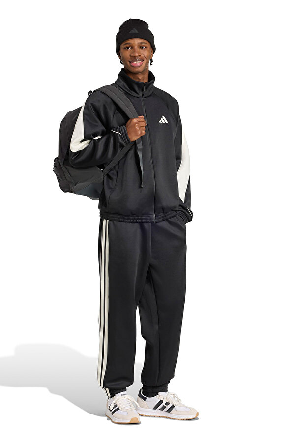 M STADIUM TT Siyah Erkek Fermuarlı Sweatshirt