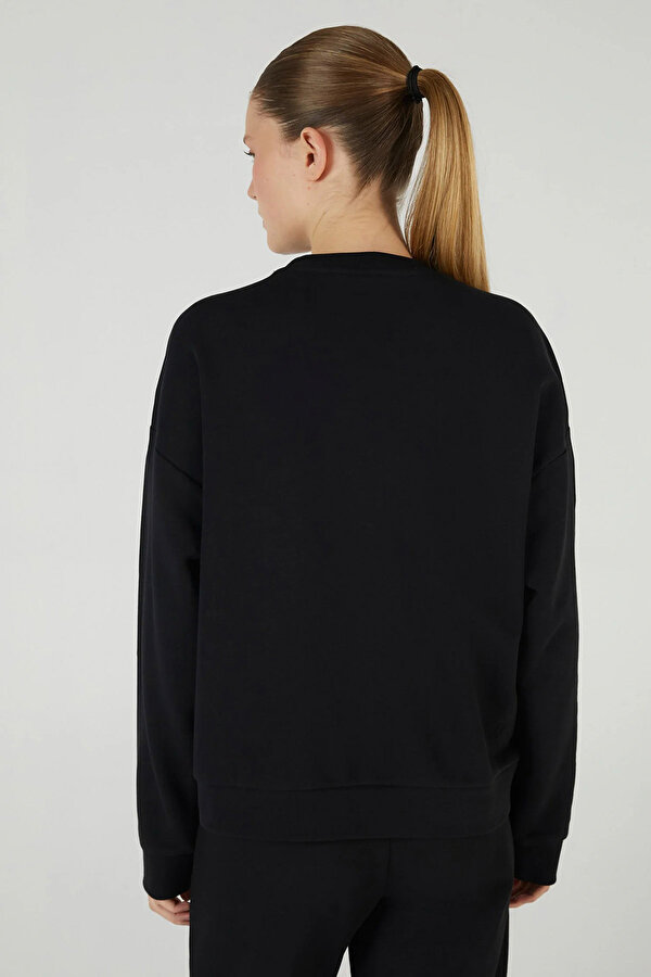 W Essential Crewneck Swea Siyah Kadın Sweatshirt