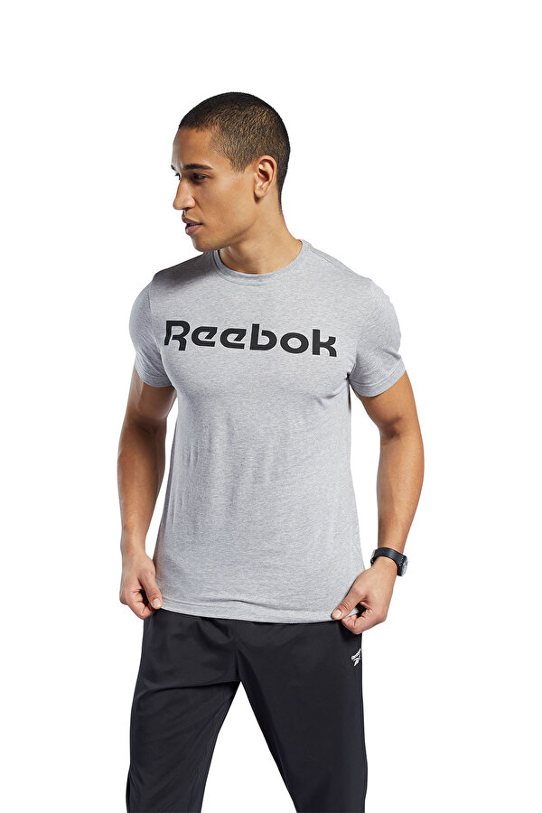 Reebok Gs Reebok Linear Re Серый 014 Мужчина Футболка