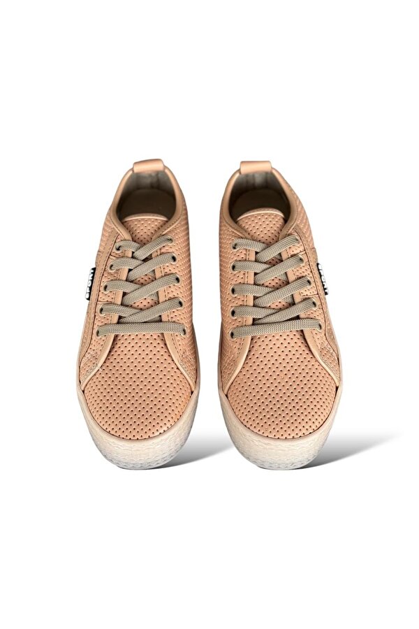 Bağcıklı Kadın Spor Ayakkabı BEJ