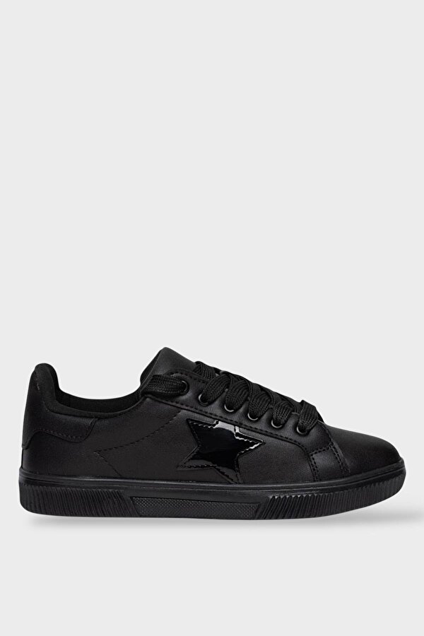 Yıldızlı Spor Kadın Sneaker Ayakkabı SİYAH