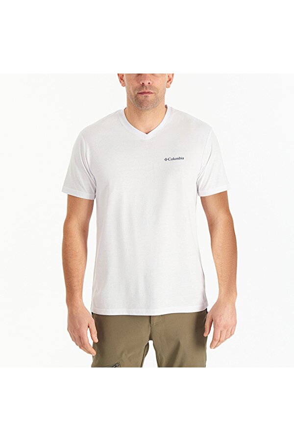 Cs0288 Csc M Basic Sm Logo Brushed V Neck Ss Tee Erkek T-Shirt