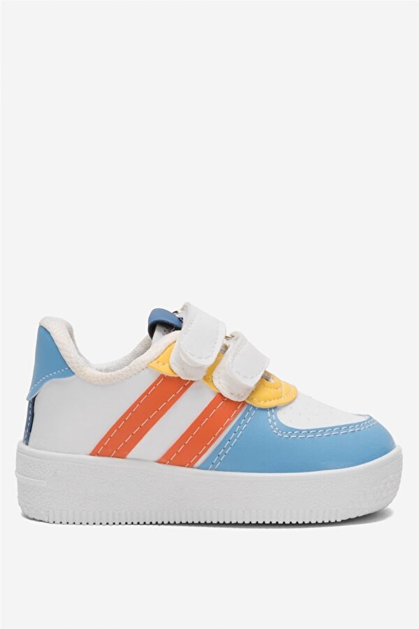 Çocuk Sneaker Spor Ayakkabı MAVİ - TURUNCU