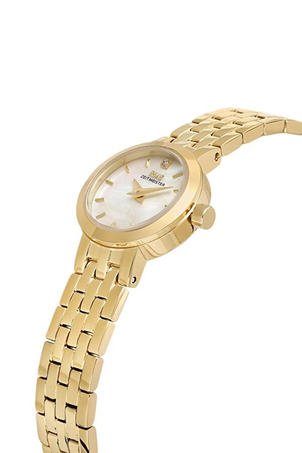 RMS.1.AG1603.06 Minimal Taşlı Tasarım Sedef Kadran Safir Cam Altın Renk Kadın Kol Saati