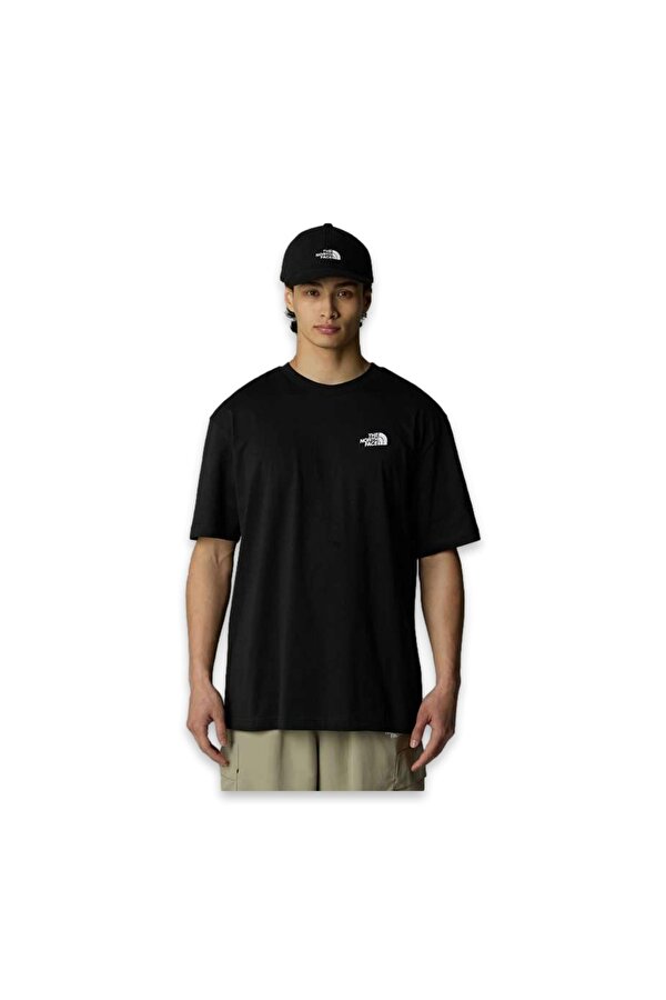 Nf0A87Nr M Ss Essential Oversize Tee Siyah Erkek T-Shirt